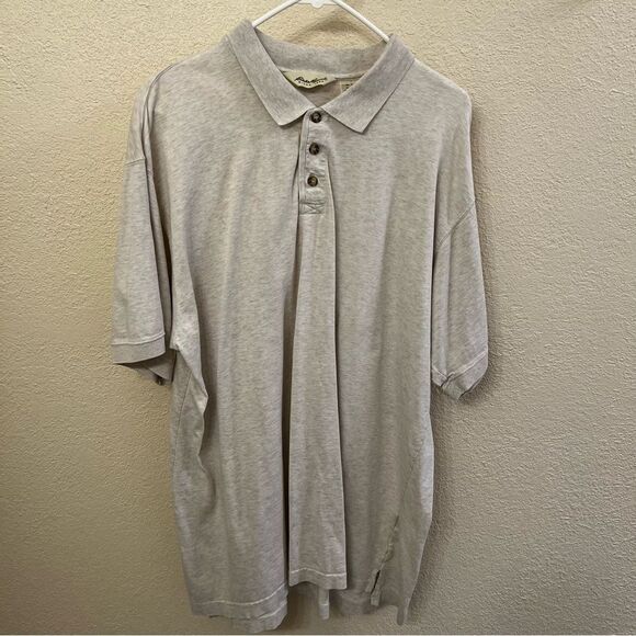 Eddie Bauer Classic Gray Polo Shirt (Size XL) - Picture 1 of 5